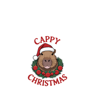 Cappy Christmas 2 model alb pe tricou