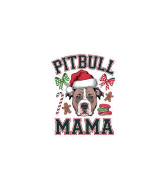Pitbull Mama model alb pe tricou