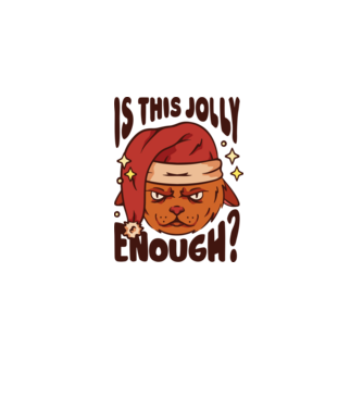 Is this Jolly enough tricou de Crăciun model albastru deschis pe tricou