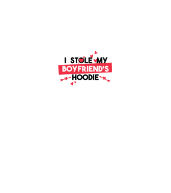 'Am furat puloverul prietenului meu pulover amuzant pentru Valentine''s Day' model alb pe tricou