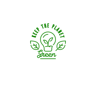 Keep The Planet Green - Ziua Pământului model alb pe tricou