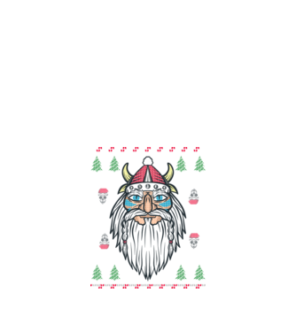 Moș Crăciun viking Pulover urât model negru pe tricou