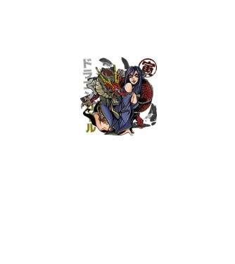 Dragon sexy Anime model negru pe tricou