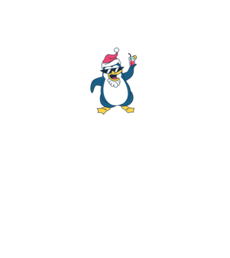 Pinguin de Crăciun model alb pe tricou