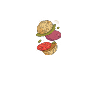 Burger lună model negru pe tricou