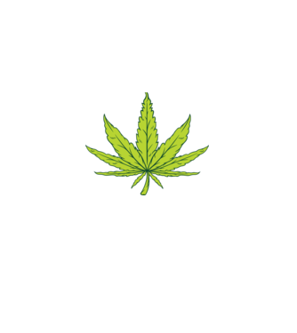 Frunză de marijuana model verde pe tricou