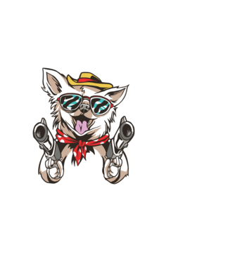 Pew Pew Pew Madafakas Chivava model alb pe tricou