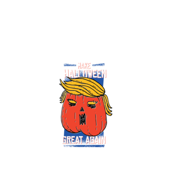 Make Halloween Great Again Trump model negru pe tricou