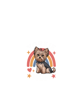 Yorkie Mom Negru model negru pe tricou