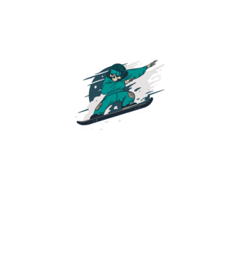Schelet Snowboard DAB model gri pe tricou