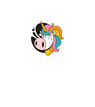 Unicorn drăguț model alb pe tricou