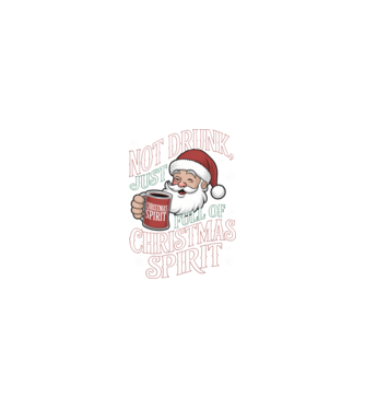 Christmas Spirit Santa model nisipiu pe tricou