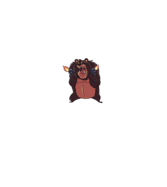 Pew Pew Pew Madafakas Urs model negru pe tricou