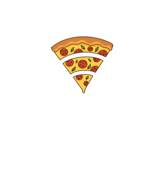 Felie de pizza Wifi model negru pe tricou