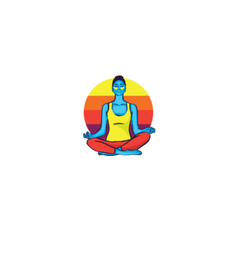 Yoga Meditație Retro model negru pe tricou