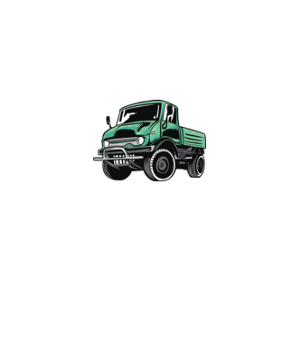 Camion model alb pe tricou