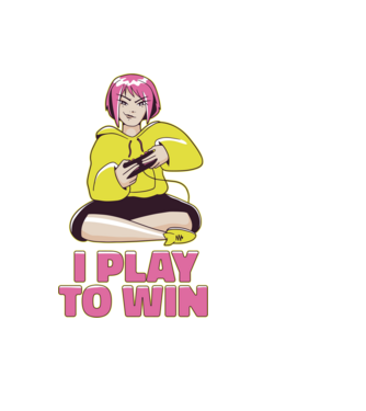Anime fată Gamer model albastru închis pe tricou