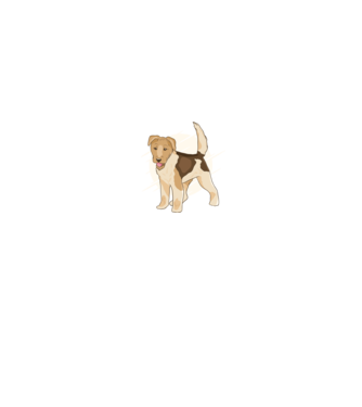 Fox Terrier model verde pe tricou