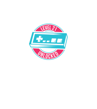 Level 21 Unlocked 21th Birthday model alb pe tricou