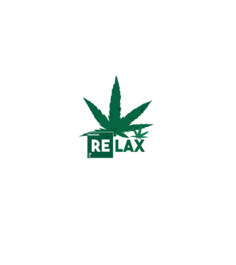 Relax Cannabis model negru pe tricou