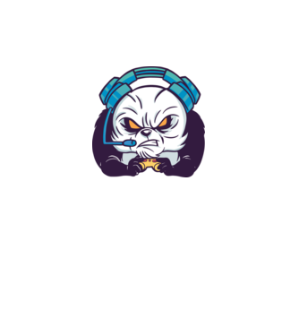 Gamer Panda model alb pe tricou