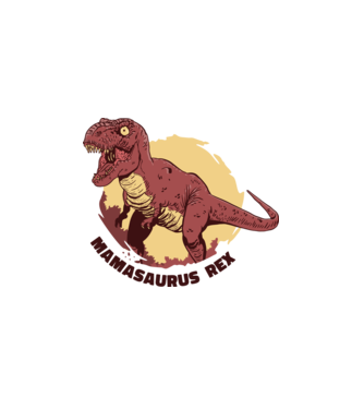 mamasaurus rex model alb pe tricou