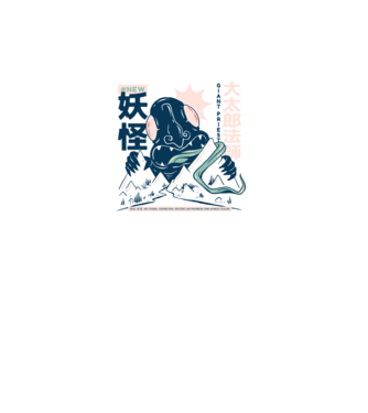 Daidarabotchi Yokai Anime model alb pe tricou