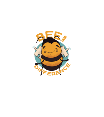 Bee the Difference - Fii tu însuți diferența model negru pe tricou
