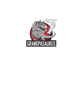 Grandpasaurus T-rex model negru pe tricou
