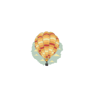Aerostat model turcoaz pe tricou