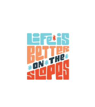 Life is better on the slopes - Snowboard model alb pe tricou