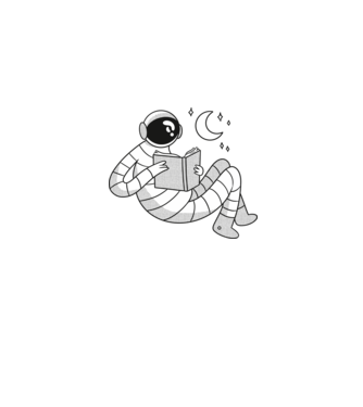 Lectură Astronaut model albastru jeanși pe tricou