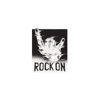 Rock On model gri pe tricou