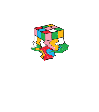 Cub Rubik topindu-se model negru pe tricou