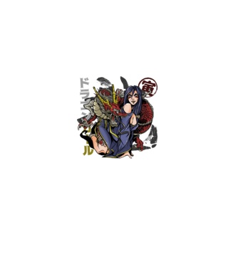 Dragon sexy Anime model negru pe tricou
