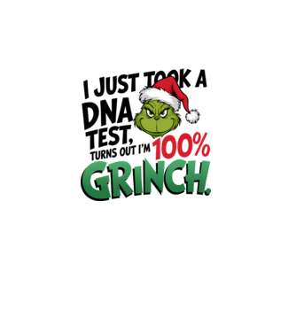 Grinch DNA test model alb pe tricou