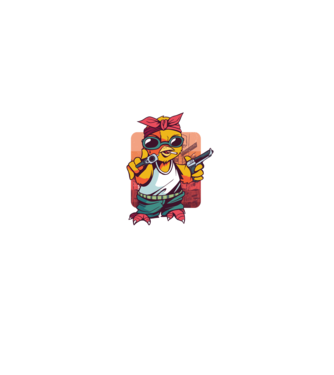 Pew Pew Pew Madafakas Pui model negru pe tricou