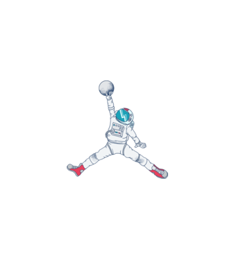 Air Astronaut tricou astronaut model roșu pe tricou
