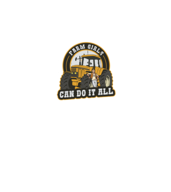 Farm Girls can do it all Tractor model negru pe tricou