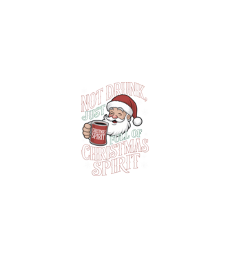 Christmas Spirit Santa model nisipiu pe tricou