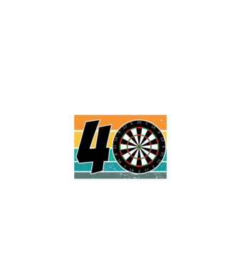 'I''m not 40 I''m double 20 darts birthday' model negru pe tricou
