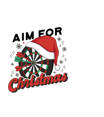 Darts Crăciun model albastru deschis pe tricou