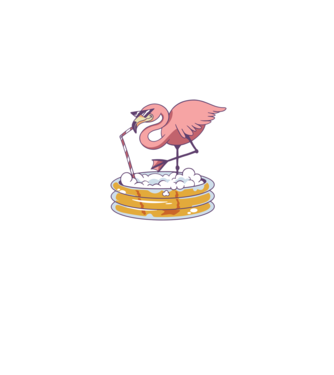 Flamingo cu bere model gri pe tricou