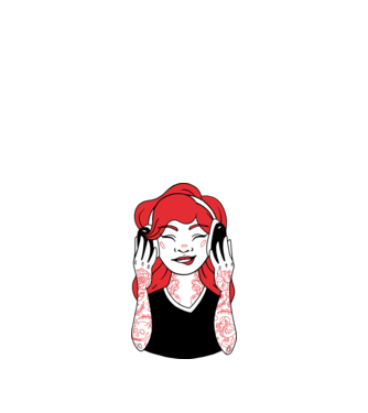 Fată Gamer tatuată model nisipiu pe tricou