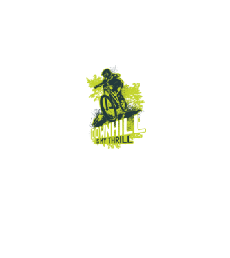 Downhill Is My Thrill tricou bicicletă model albastru jeanși pe tricou