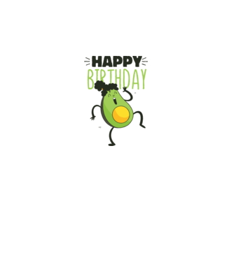 Avocado La mulți ani model albastru regal pe tricou