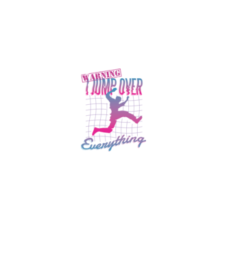 Warning I Jump over everything Parkour model negru pe tricou