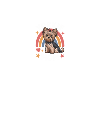 Yorkie Mom Negru model negru pe tricou
