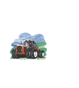 Supereroii adevărați conduc tractoare_D3470804 model alb pe tricou