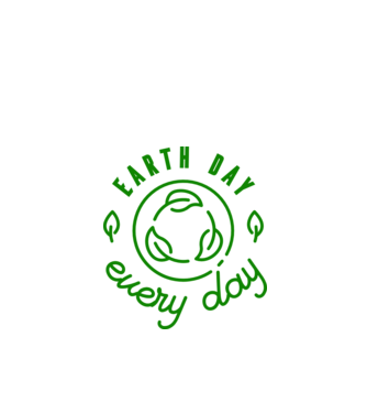 Earth Day Every Day - Ziua Pământului model alb pe tricou